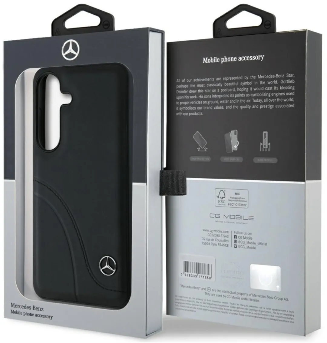 Mercedes Lederen Hoesje Galaxy S25 - Transparent