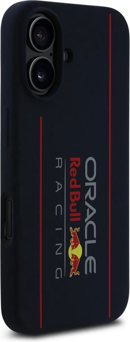 Red Bull Racing iPhone 16 Hoesje - MagSafe - Vertical Logo - Donkerblauw