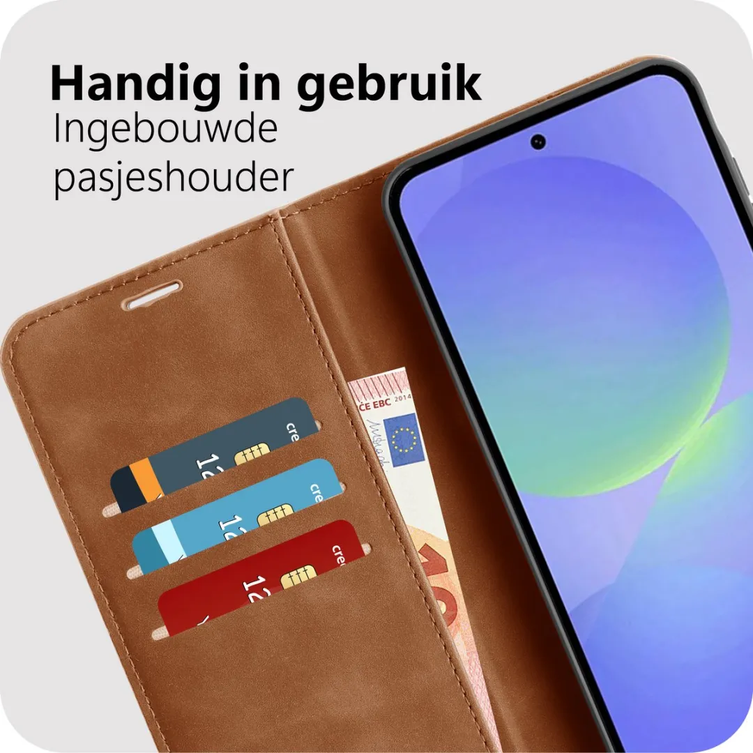 Just in Case Samsung Galaxy A37 Hoesje MSA2870PW4 - 4 Pasjes - Bruin - afbeelding 6 van 6