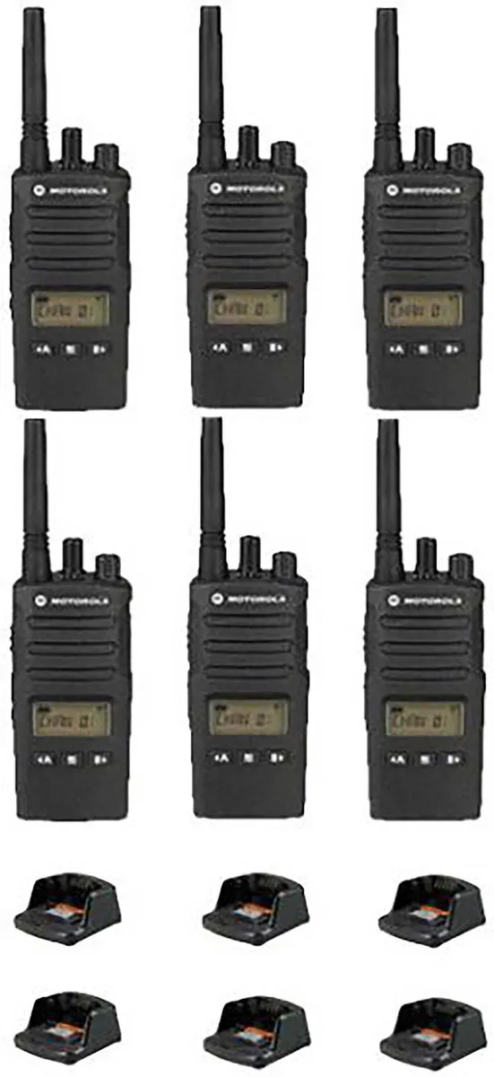 Motorola XT460 Portofoons - 6 Stuks - Zwart