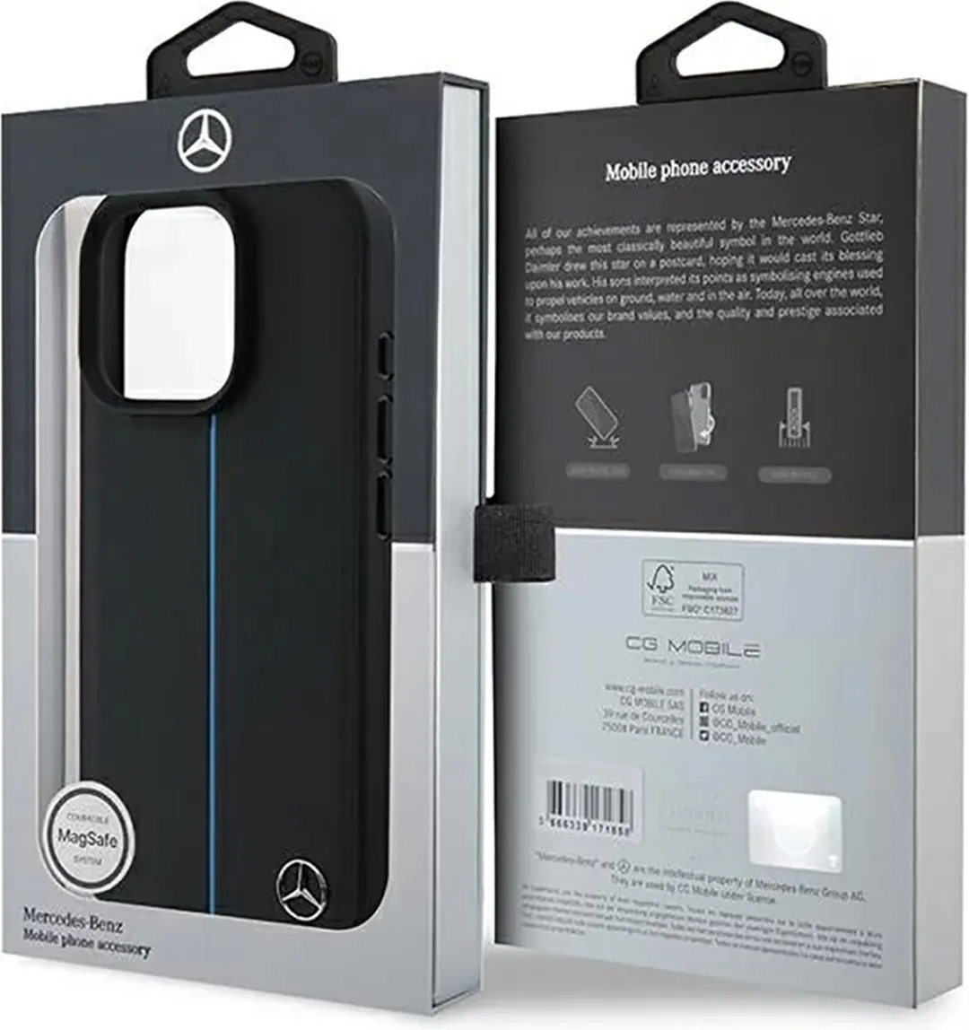 Mercedes-Benz Backcase Hoesje iPhone 16 Pro - Zwart
