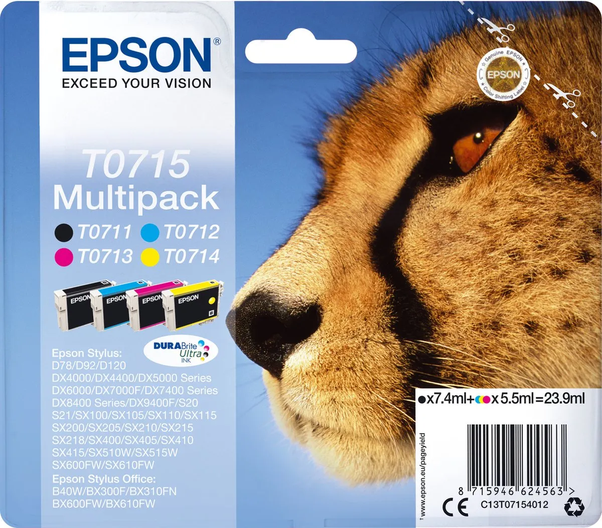Epson T0715 Inktcartridge Multicolor