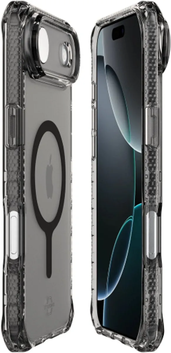 ITSKINS Level 2 HybridMagFrost R iPhone Air MagSafe Hoesje - Zwart AP7R-HMFRT-BLCK