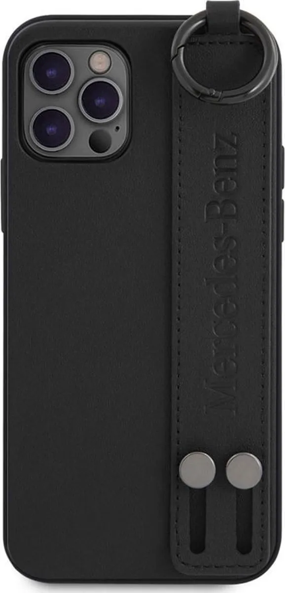 Mercedes-Benz Hand Strap Back Case iPhone 12 Pro Max - Zwart - afbeelding 4 van 6