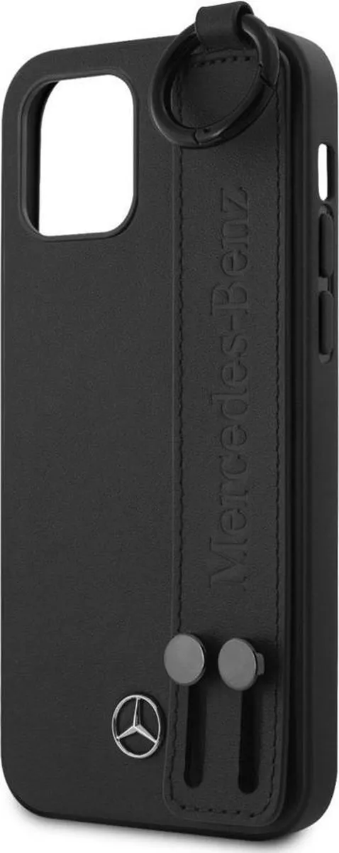 Mercedes-Benz Hand Strap Back Case iPhone 12 Pro Max - Zwart - afbeelding 6 van 6