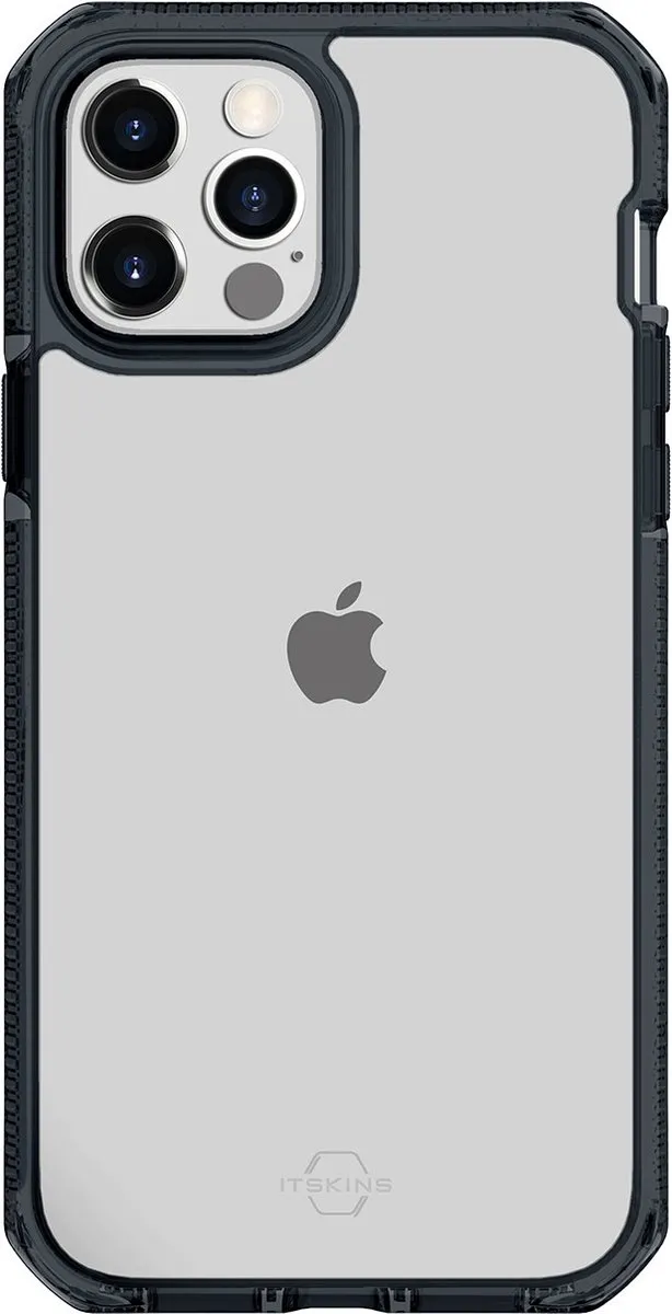 Itskins Supreme Clear Cover iPhone 12 Pro Max AP4P-SUPIC-SMTR - Zwart/Transparant