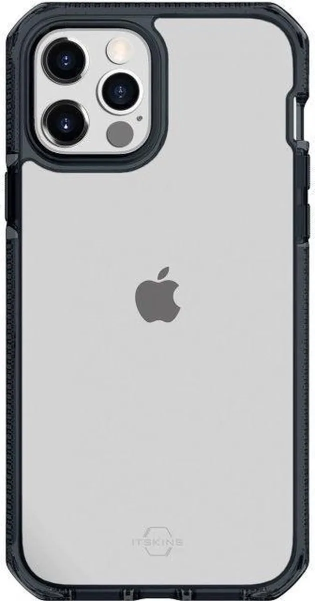 Itskins Supreme Clear Cover iPhone 12 Pro Max AP4P-SUPIC-SMTR - Zwart/Transparant