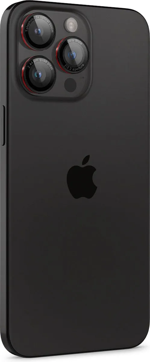 Spigen Optik Pro EZ Fit Camera Protector - iPhone 16/15/14 Pro Max - 2 Stuks - Zwart - afbeelding 6 van 6
