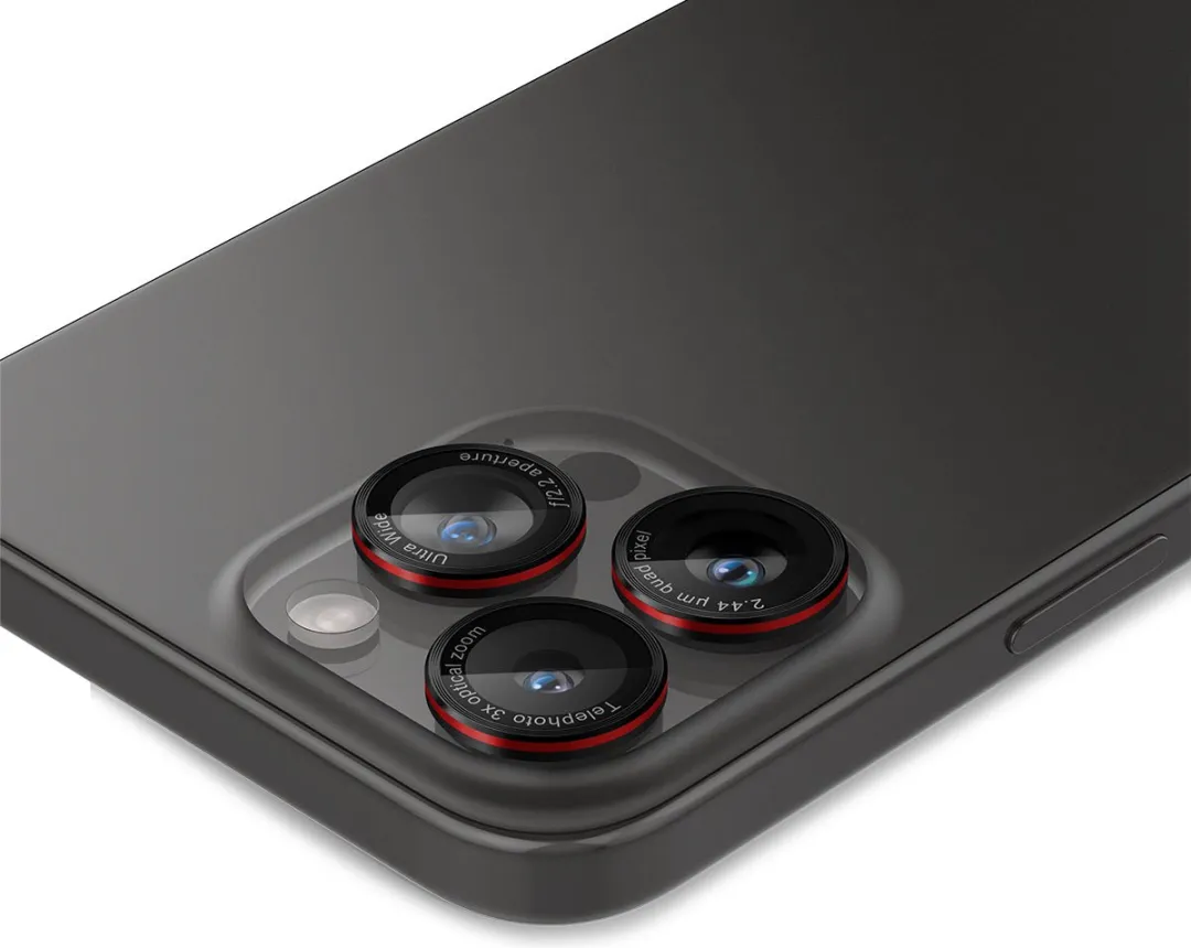 Spigen Optik Pro EZ Fit Camera Protector - iPhone 16/15/14 Pro Max - 2 Stuks - Zwart