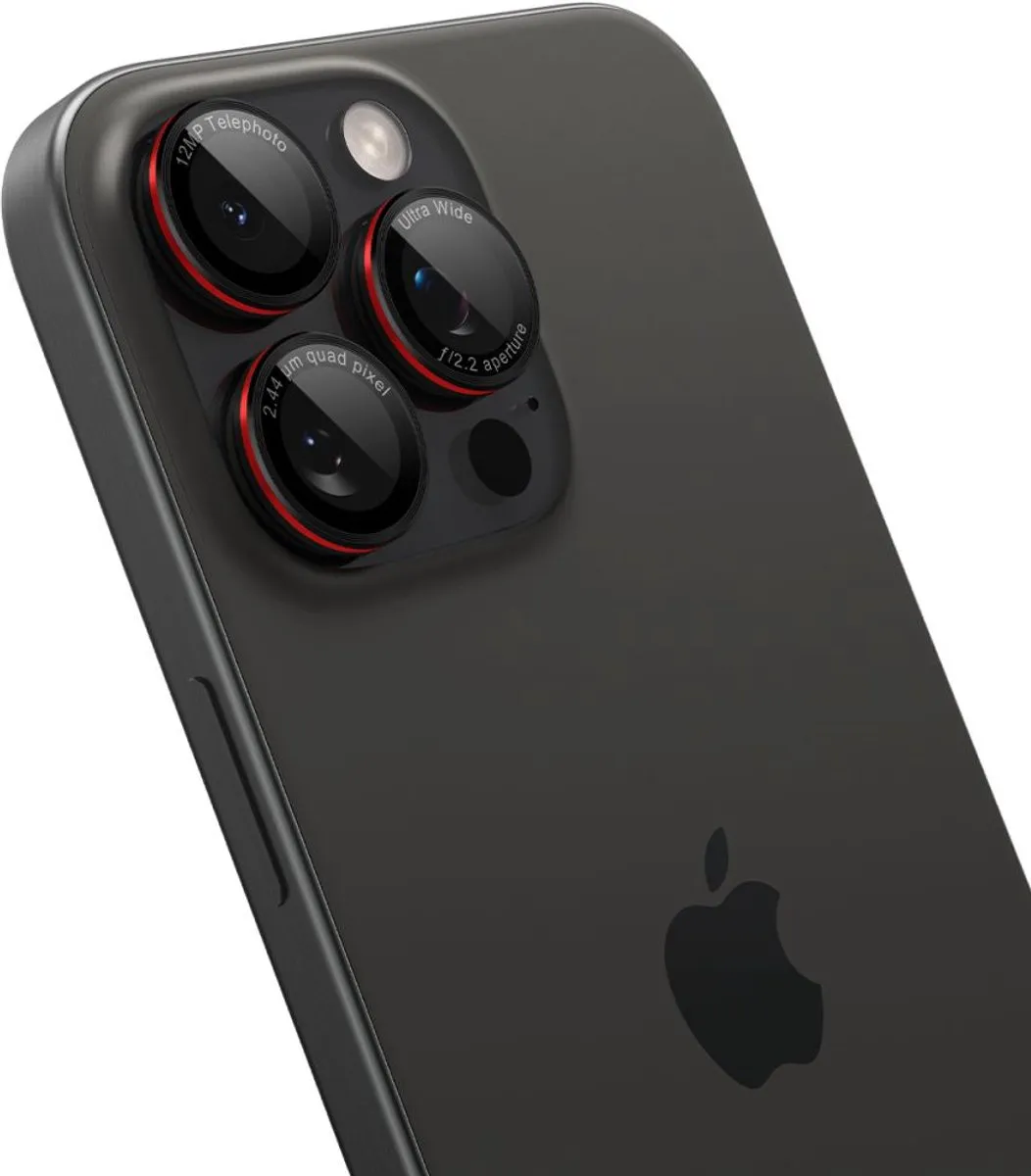 Spigen Optik Pro EZ Fit Camera Protector - iPhone 16/15/14 Pro Max - 2 Stuks - Zwart