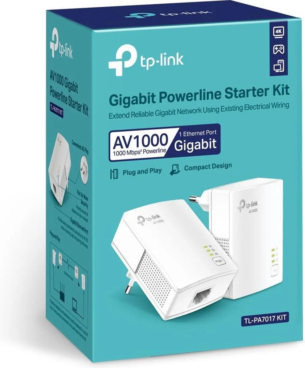 TP-Link TL-PA7017 KIT Powerline Adapters - 2 Stuks