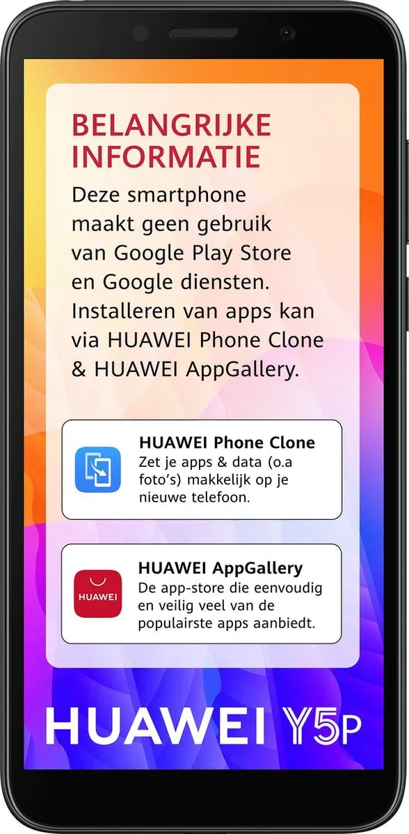 Huawei Y5P 51095MTV Smartphone - 32GB - Zwart