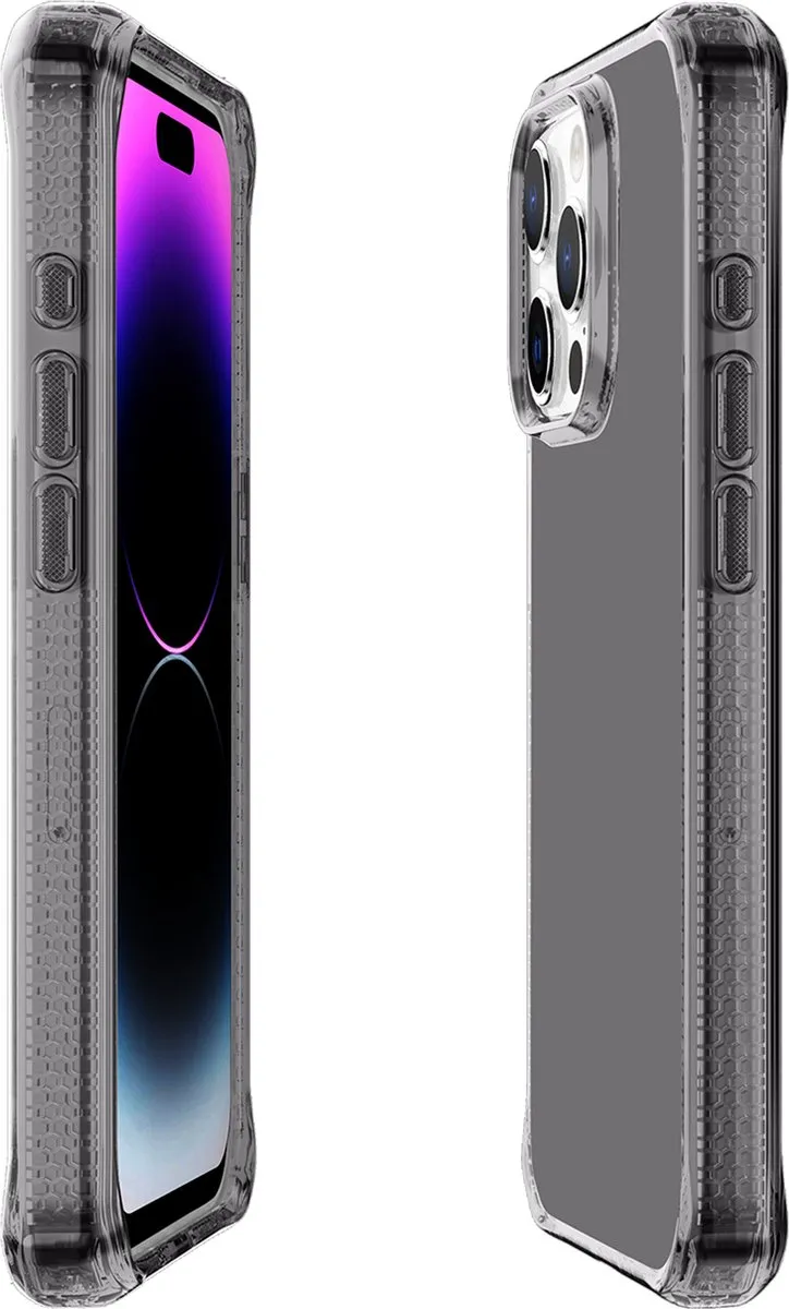 Itskins Spectrum R Clear Apple iPhone 15 Pro Hoesje - Zwart AP5X-SPECM-SMOK