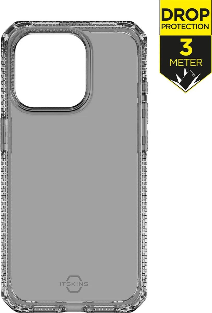 Itskins Spectrum R Clear Apple iPhone 15 Pro Hoesje - Zwart AP5X-SPECM-SMOK