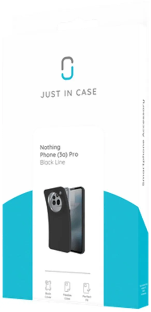 Just in Case Siliconen Hoesje Nothing Phone (3a) Pro - Zwart