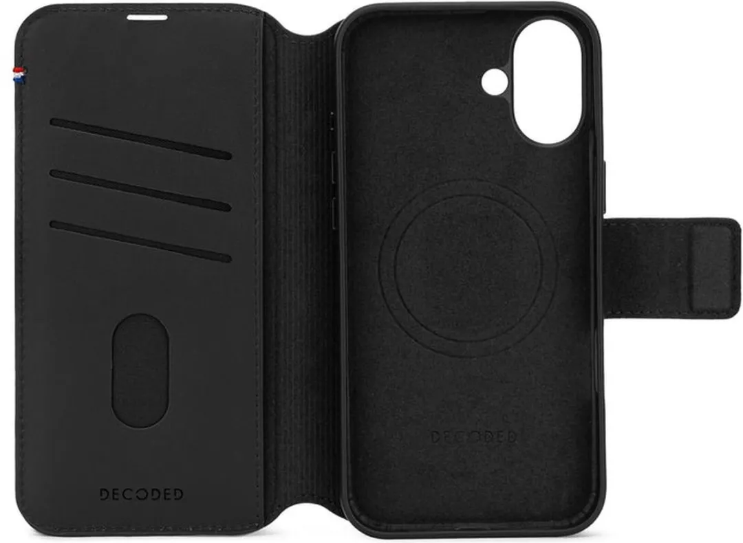 Decoded D25IPO16PLDW5BK Wallet Case iPhone 16 Plus - 3 Pasjes - Zwart - afbeelding 3 van 6