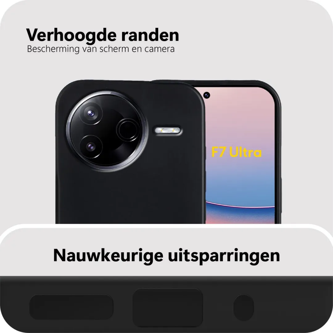 Just in Case Hoesje Xiaomi Poco F7 Ultra Siliconen - Zwart