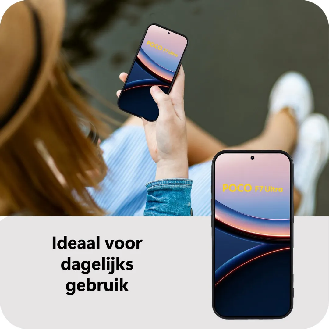 Just in Case Hoesje Xiaomi Poco F7 Ultra Siliconen - Zwart