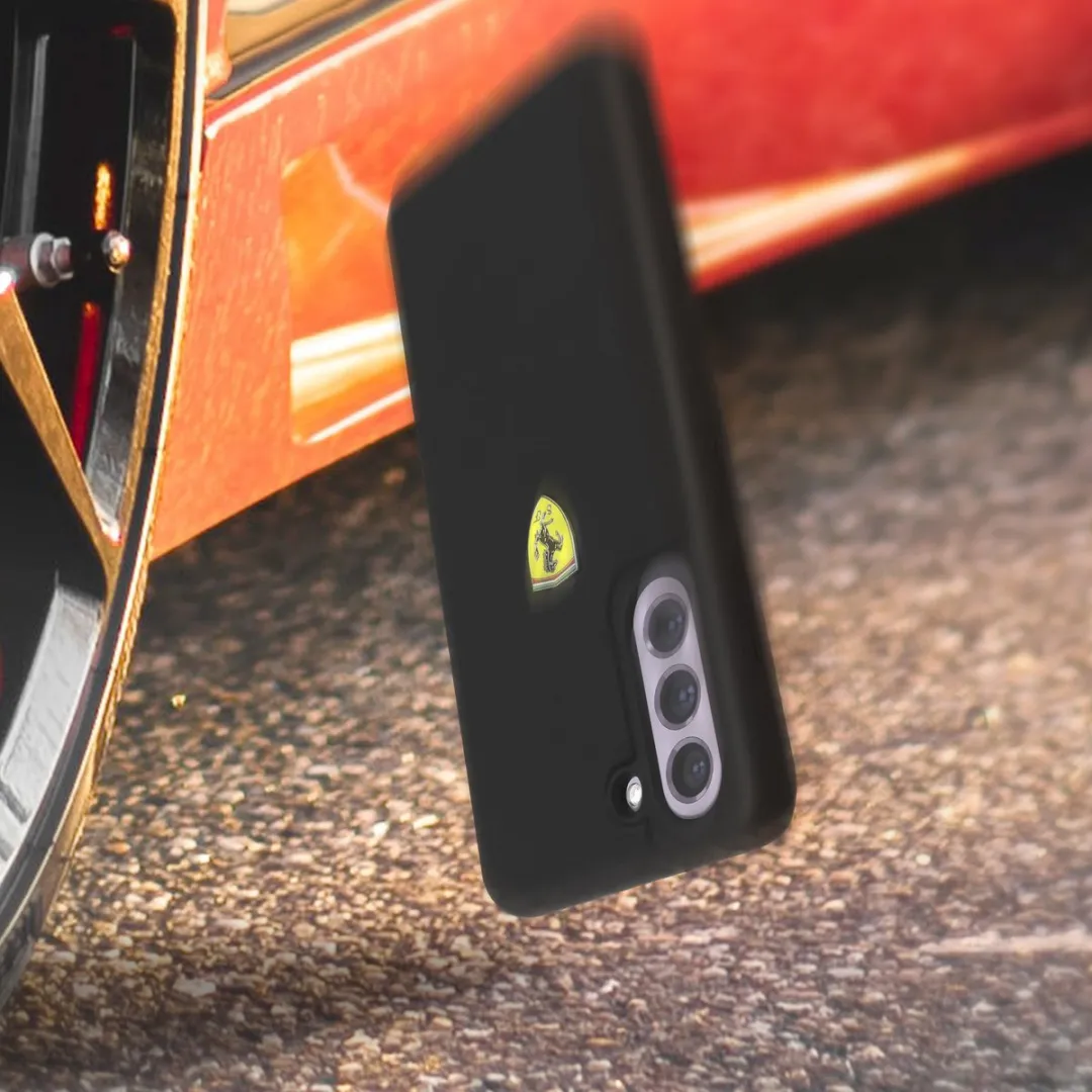 Ferrari SF Silicone Hoesje Samsung Galaxy S21 FE - Zwart