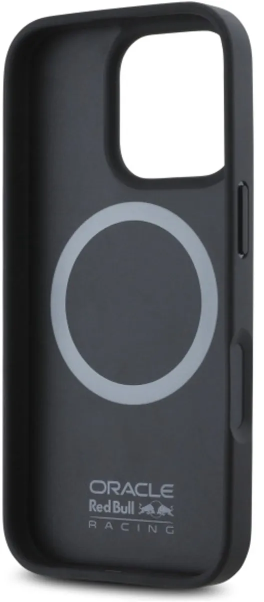 Red Bull Racing iPhone 16 Pro Hoesje - Carbon Fiber - Shiny Logo - MagSafe