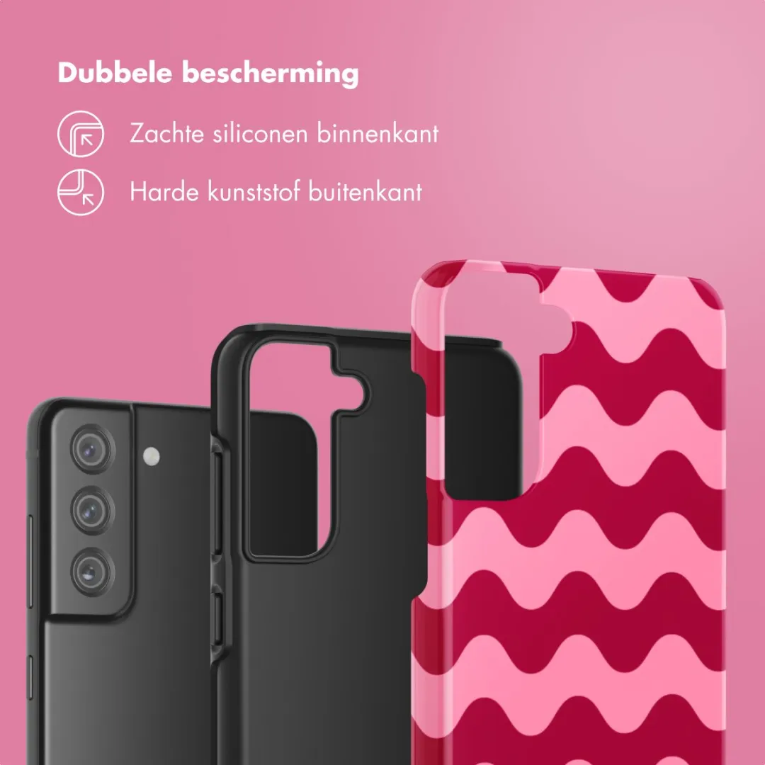 Selencia Hoesje Samsung Galaxy S21 FE Wave Vibes Lipstick