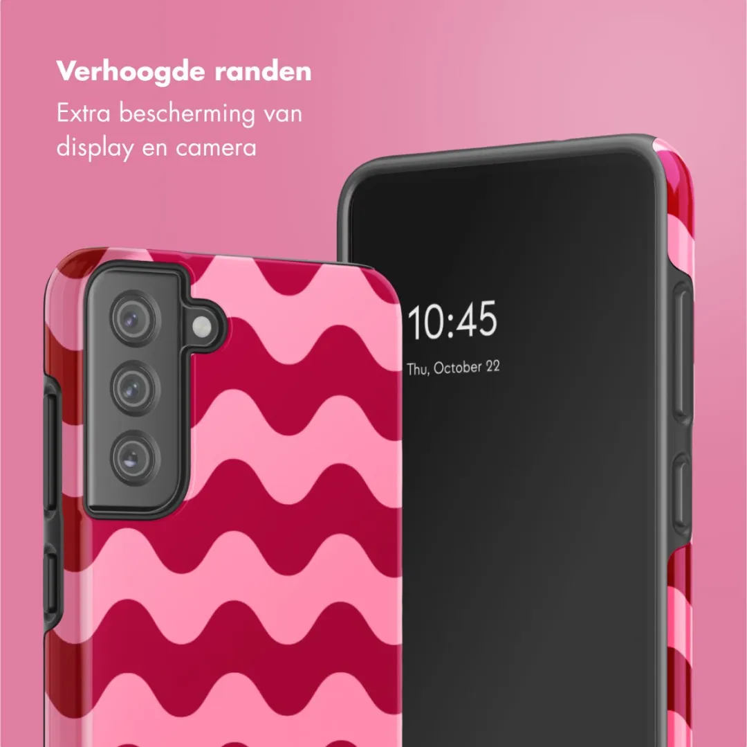 Selencia Hoesje Samsung Galaxy S21 FE Wave Vibes Lipstick