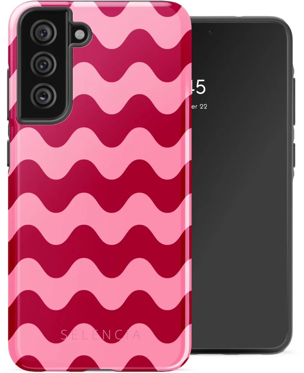 Selencia Hoesje Samsung Galaxy S21 FE Wave Vibes Lipstick