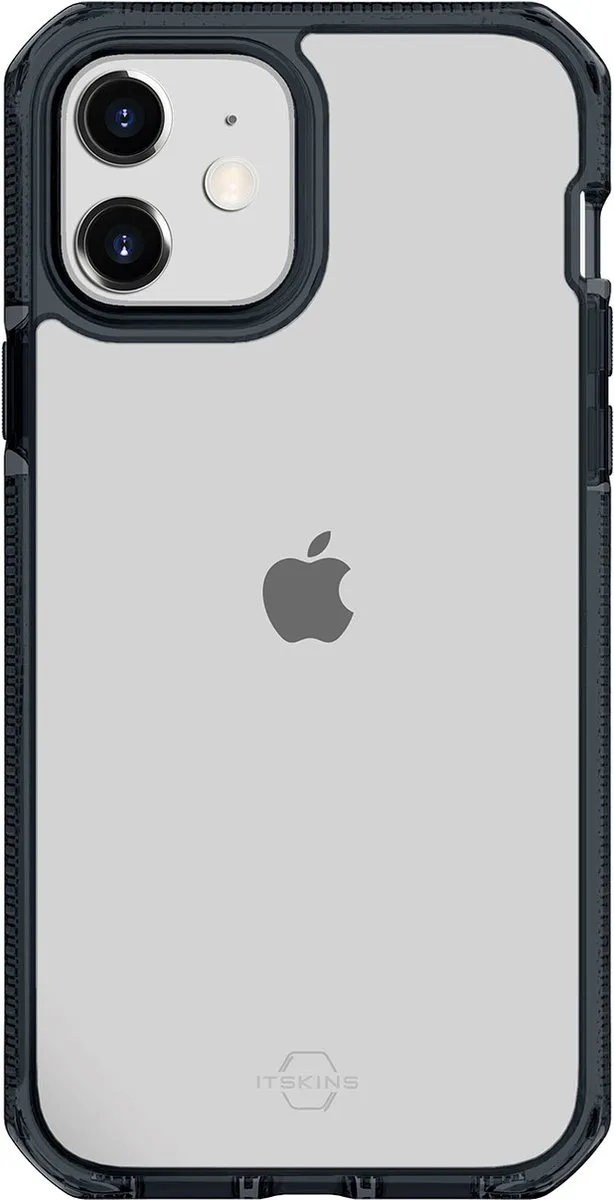 Itskins Supreme Clear Cover Apple iPhone 12 Mini AP2G-SUPIC-SMTR - Zwart/Transparant