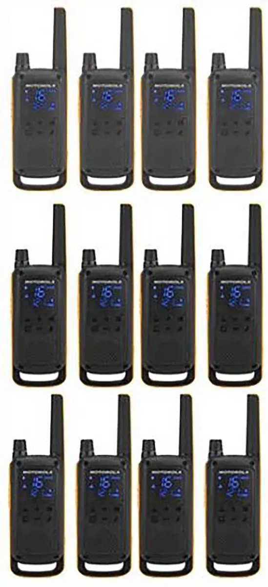 Motorola Talkabout T82 Extreme Set 12 Stuks - 16 Kanalen - Zwart