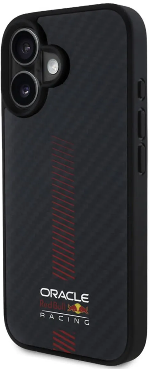 Red Bull Racing iPhone 16 Hoesje - Carbon Fiber RBHMP16S24CFGSMK - Powerbar