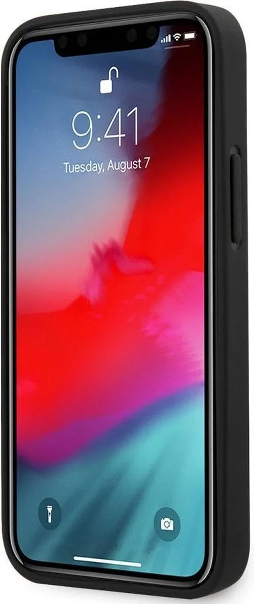 Ferrari iPhone 12 Mini Hoesje - Effen Zwart - Kunstleer - MPN 293223118