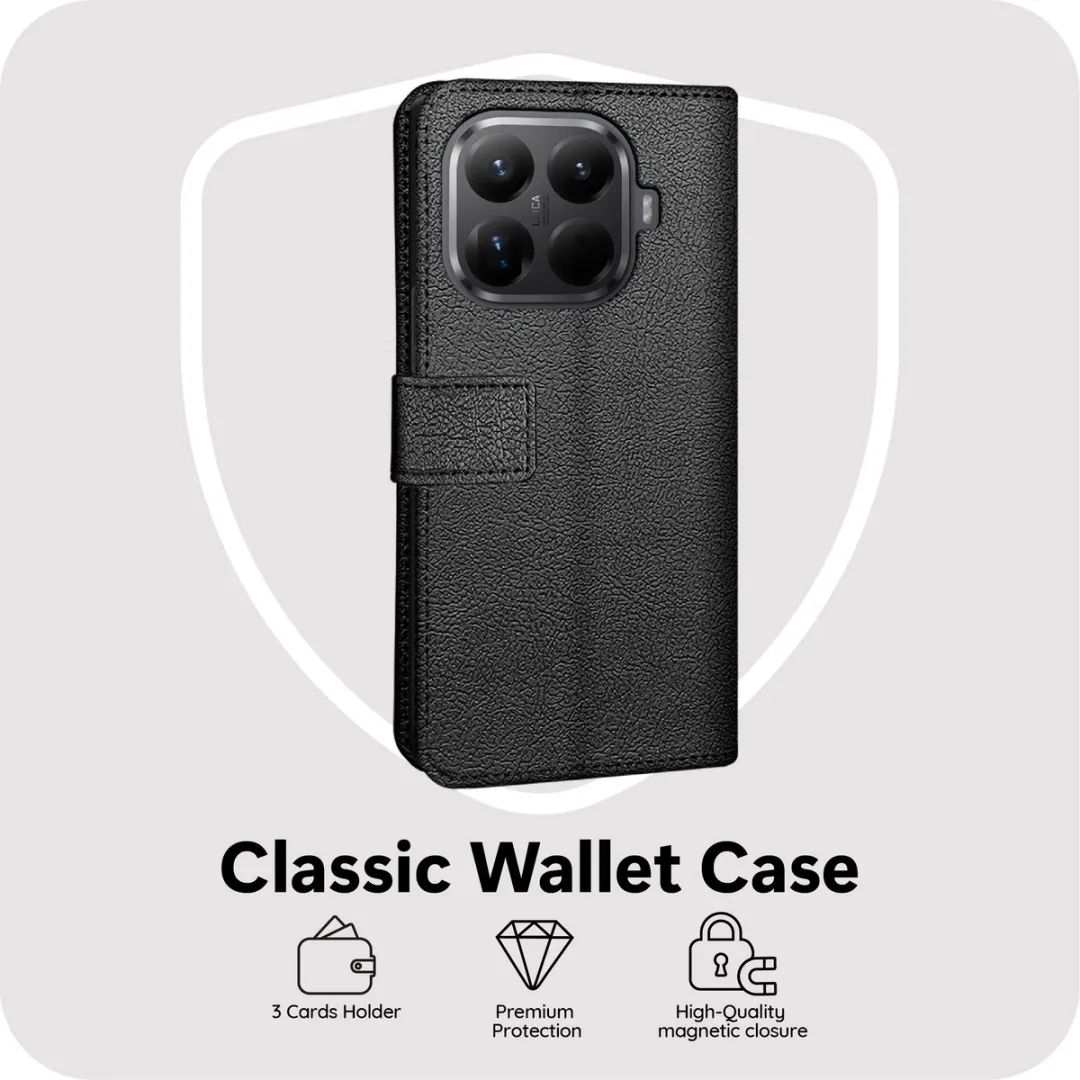 Just in Case Bookcase Classic MXM2827CW1 Hoesje - Xiaomi 15T Pro - 2 Pasjes - Zwart