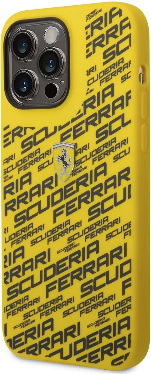 Ferrari Back Cover iPhone 14 Pro Max - Geel