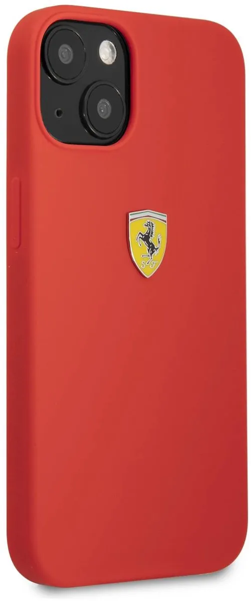 Ferrari iPhone 13 Metal Logo Hoesje