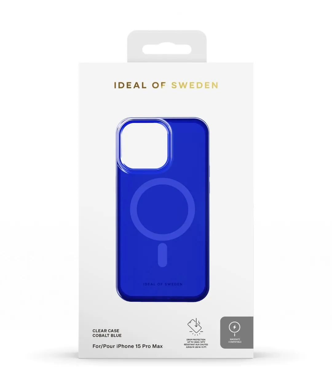 iDeal of Sweden Clear Case iPhone 15 Pro Max - Cobalt Blue - MagSafe