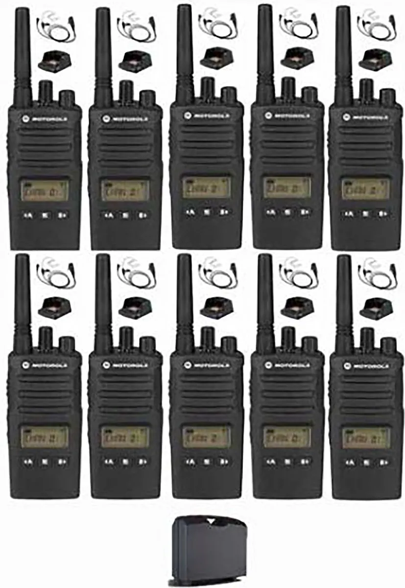 Motorola XT460 PMR446 Set - 10 Stuks - Zwart - afbeelding 6 van 6