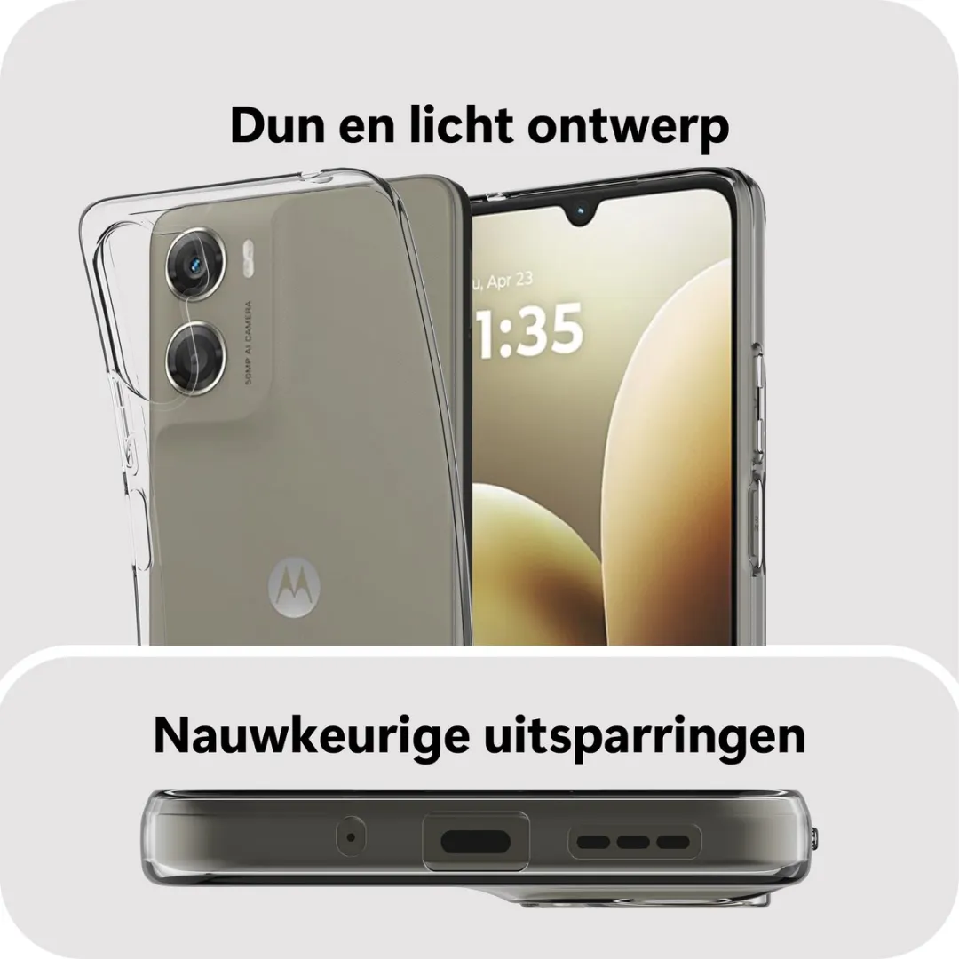Just in Case Moto G06 Siliconen Hoesje - Transparant