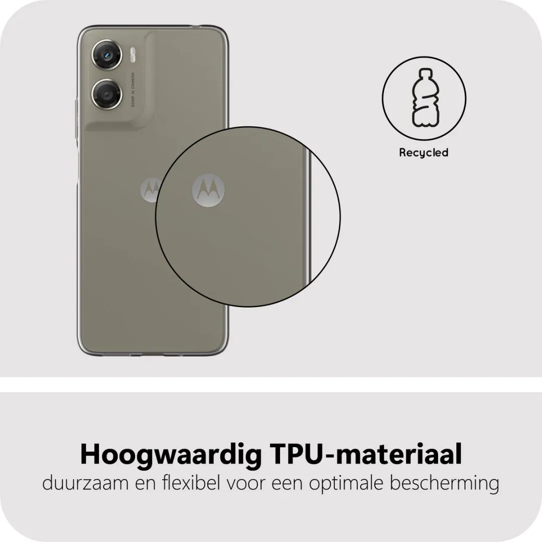 Just in Case Moto G06 Siliconen Hoesje - Transparant - afbeelding 6 van 6