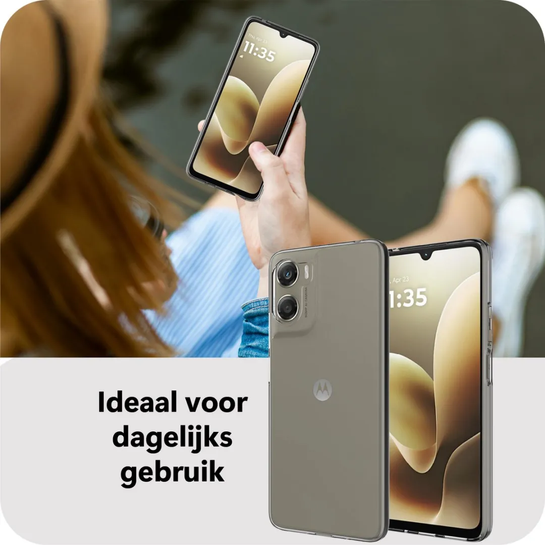 Just in Case Moto G06 Siliconen Hoesje - Transparant