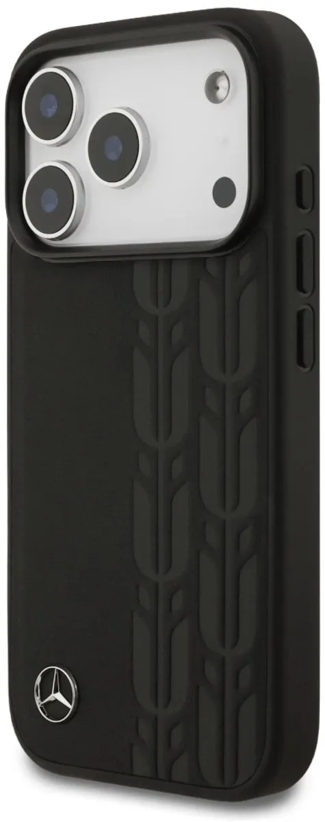 Mercedes Laurel Lederen Hoesje iPhone 17 Pro - Zwart
