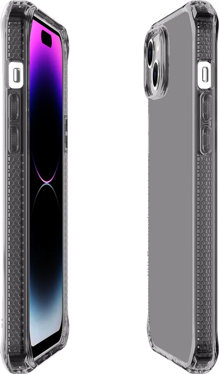 Itskins SpectrumClear-R AP5N-SPECM-SMOK iPhone 15 Hoesje - Zwart/Transparant