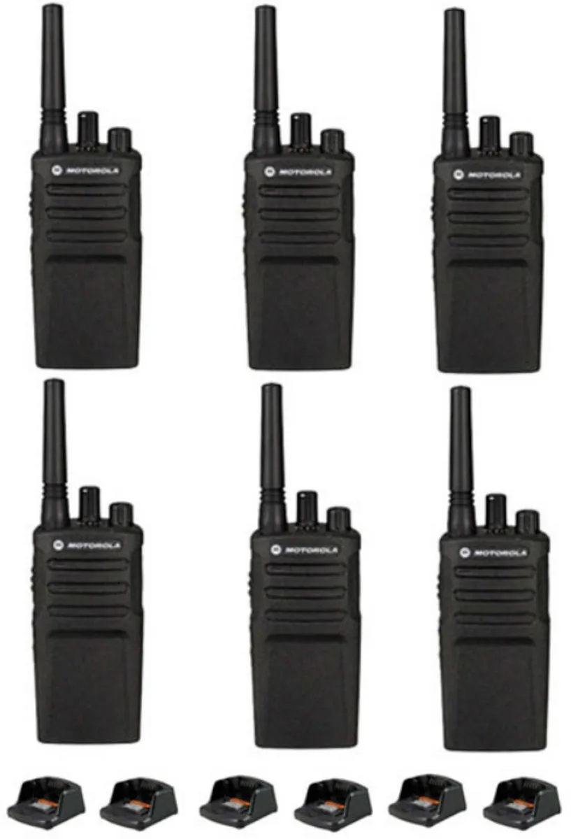 Motorola XT420 PMR446 Portofoons - 6 Stuks - Zwart