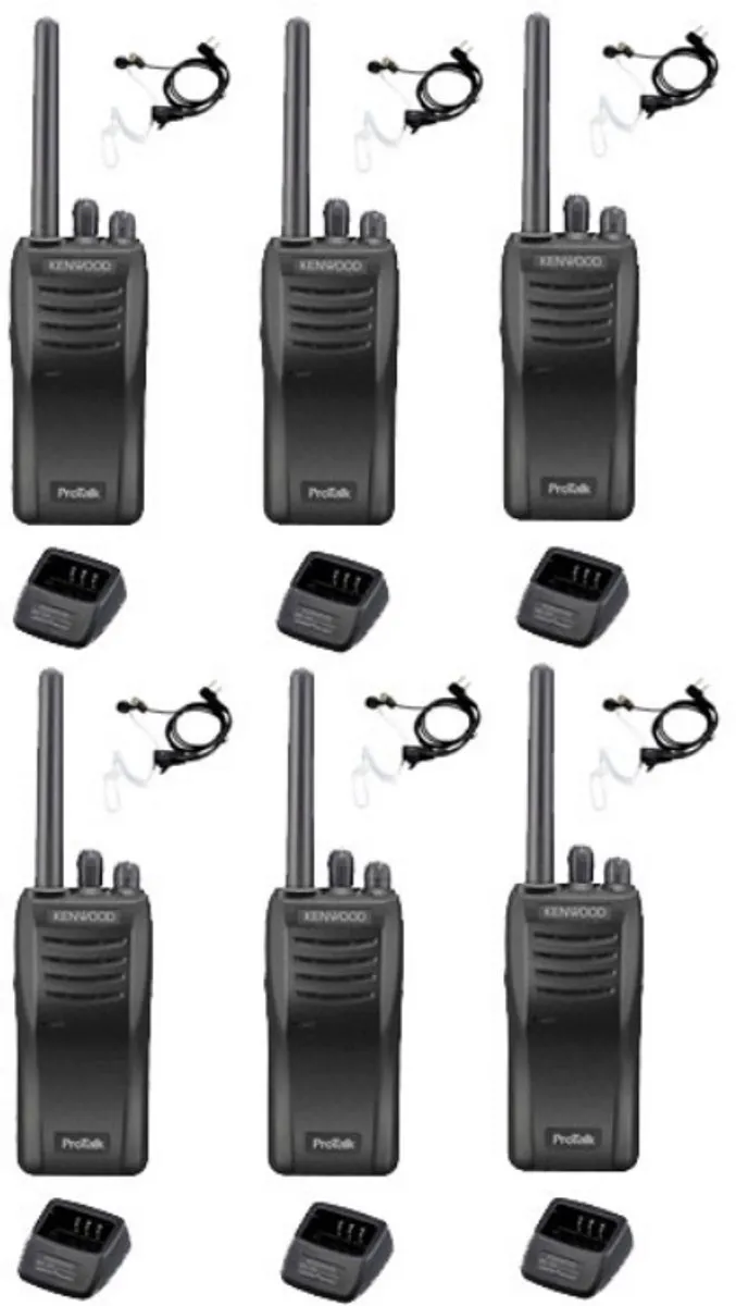 Kenwood TK-3501 PMR446 Set 6 Stuks - Zwart