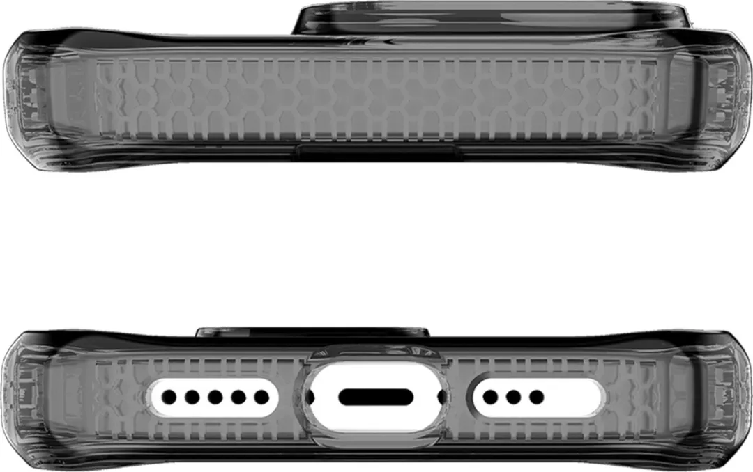 ITSKINS Spectrum R Clear iPhone 15 Pro Max Hoesje - AP5U-SPECM-SMOK - Zwart/Transparant
