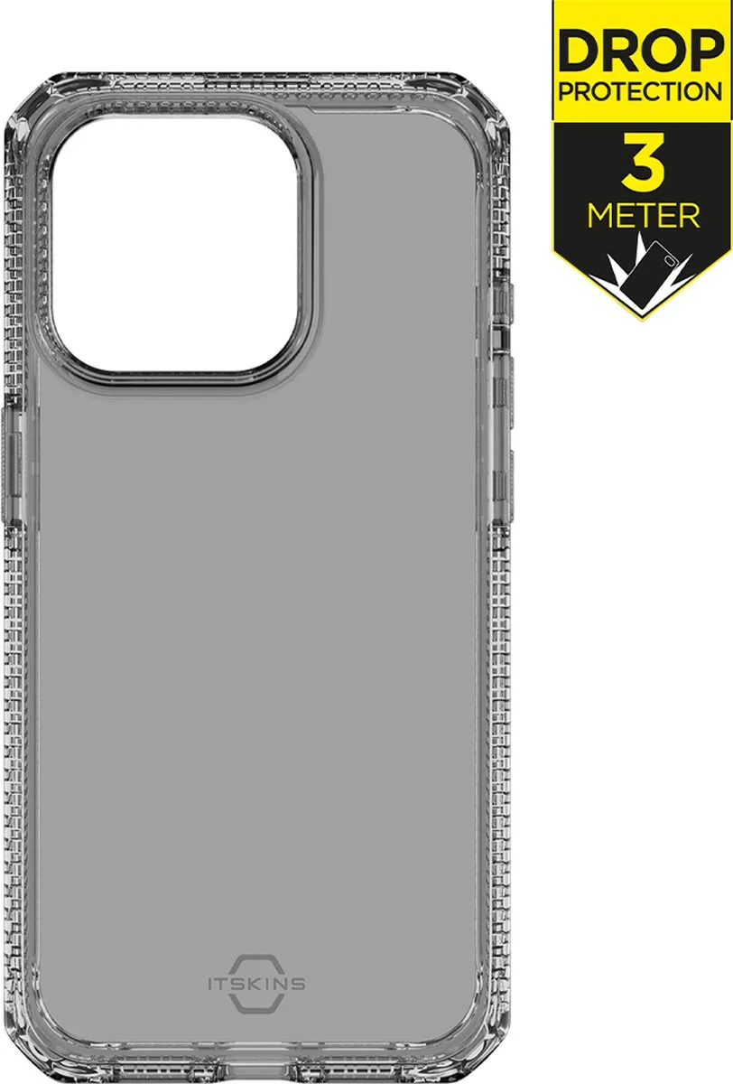 ITSKINS Spectrum R Clear iPhone 15 Pro Max Hoesje - AP5U-SPECM-SMOK - Zwart/Transparant