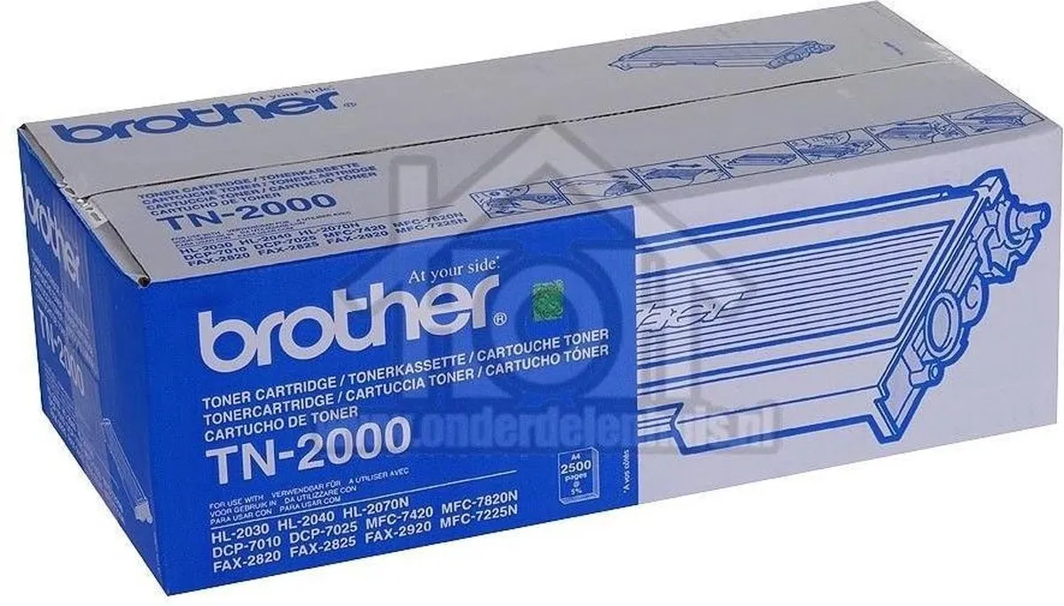 Brother TN-2000 Toner - 2500 Pagina's - Zwart - afbeelding 6 van 6