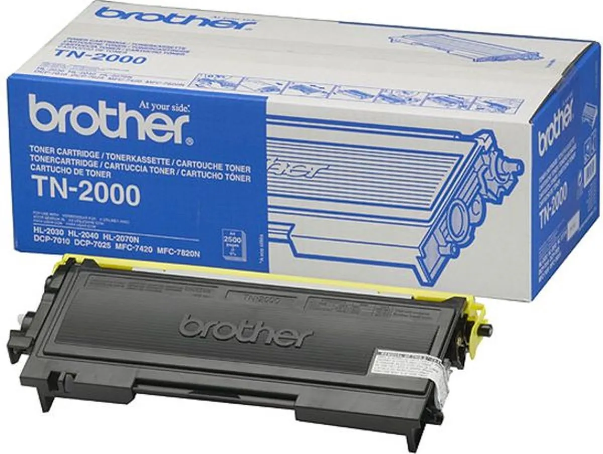 Brother TN-2000 Toner - 2500 Pagina's - Zwart