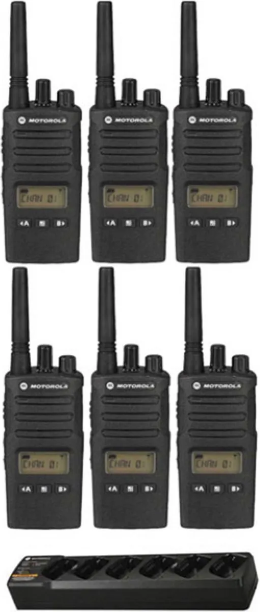 Motorola XT460 Portofoons - 6 Stuks - Zwart