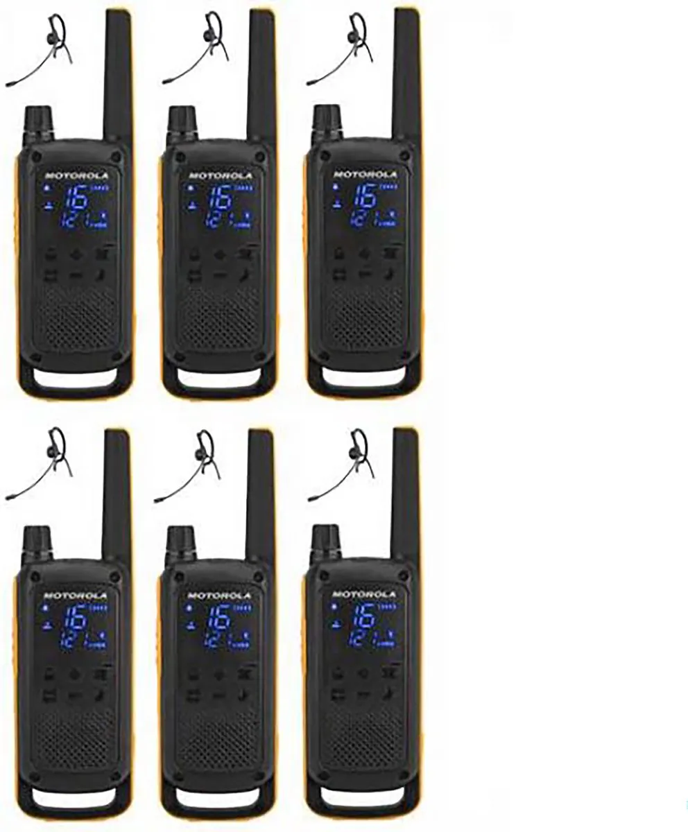 Motorola Talkabout T82 Extreme Set 6 Portofoons - Zwart