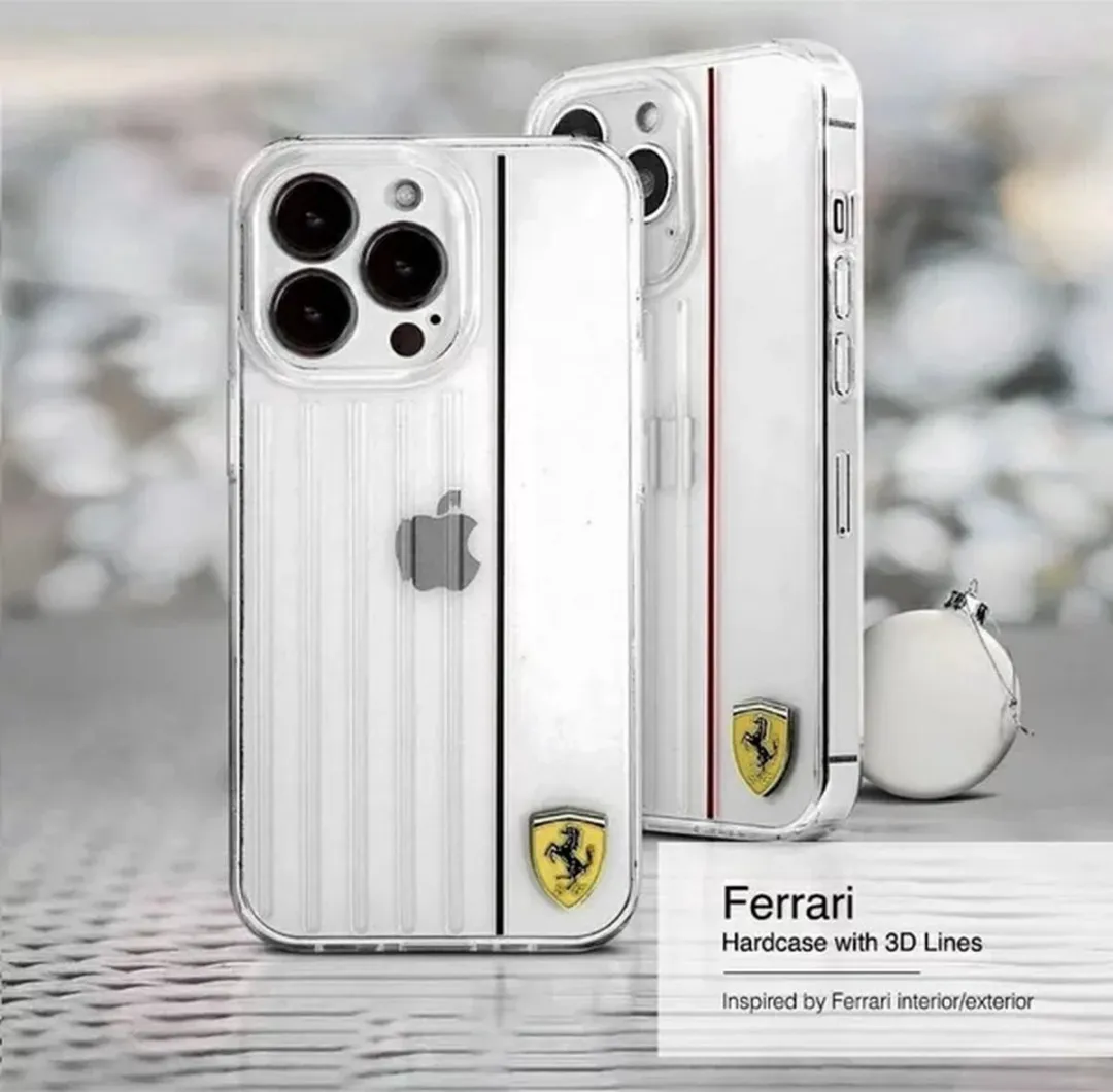 Ferrari iPhone 13 Pro Max Hard Hoesje - Wit